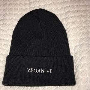 VEGAN AF beanie, black